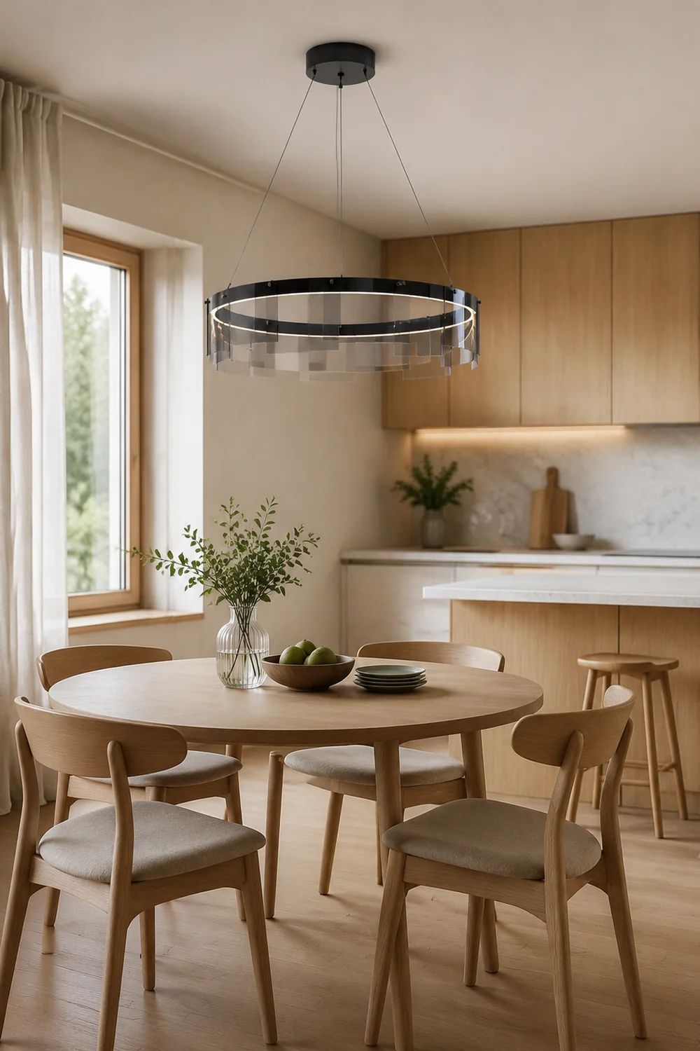 Evette Pendelleuchte Farbtemperatur umschaltbar, ∅60/80/100cm - Lumpaz