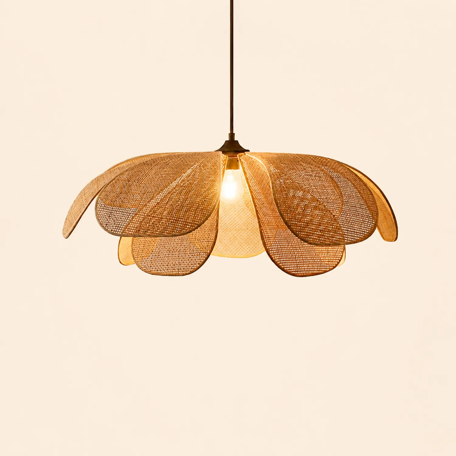 Ritta Pendelleuchte, Rattan & Weidengeflecht, ∅60/80cm - Lumpaz