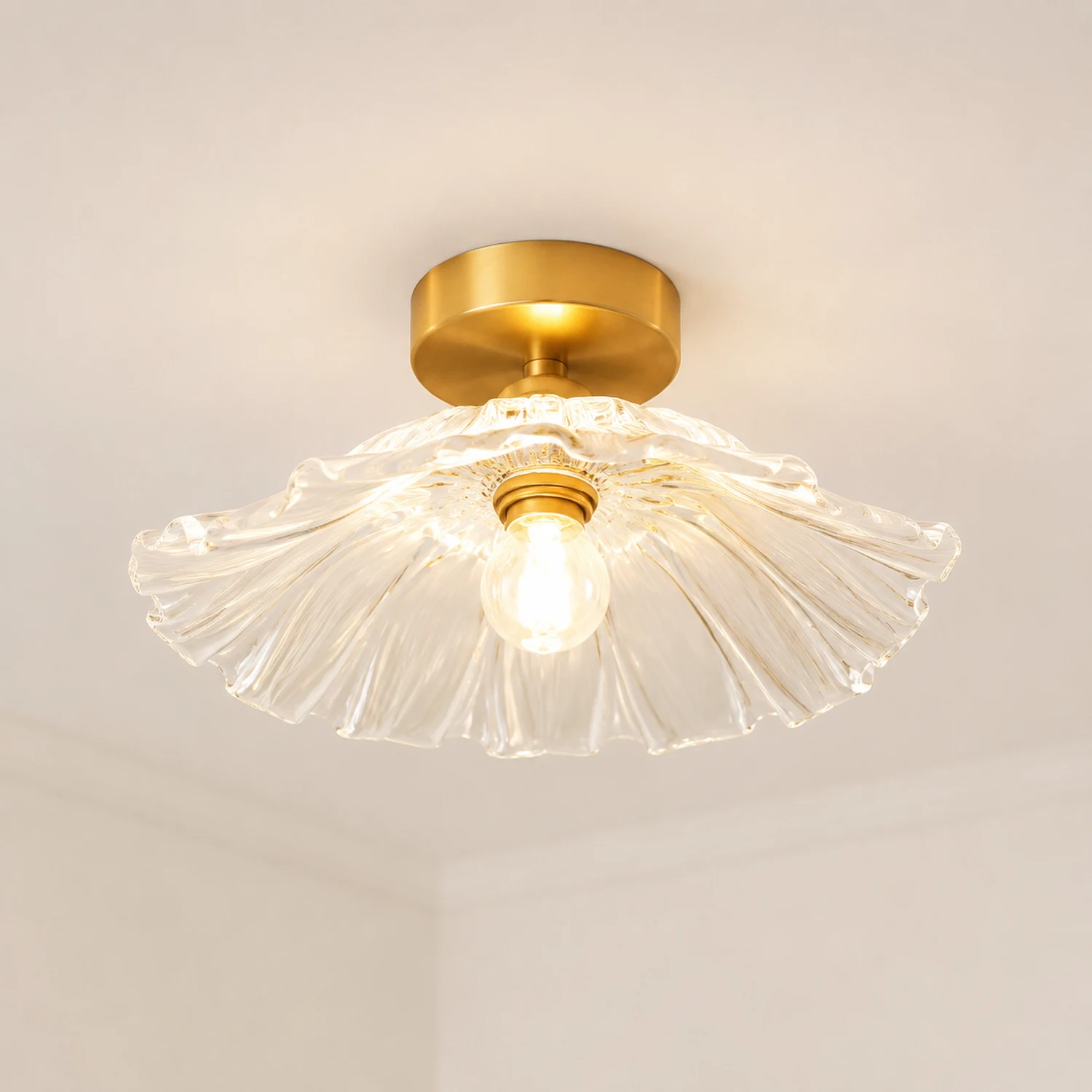 Carins Semi-Flush Mount Deckenleuchte 3 Farbtemperatur schaltbar, reines Kupfer, 2 Farben - Lumpaz
