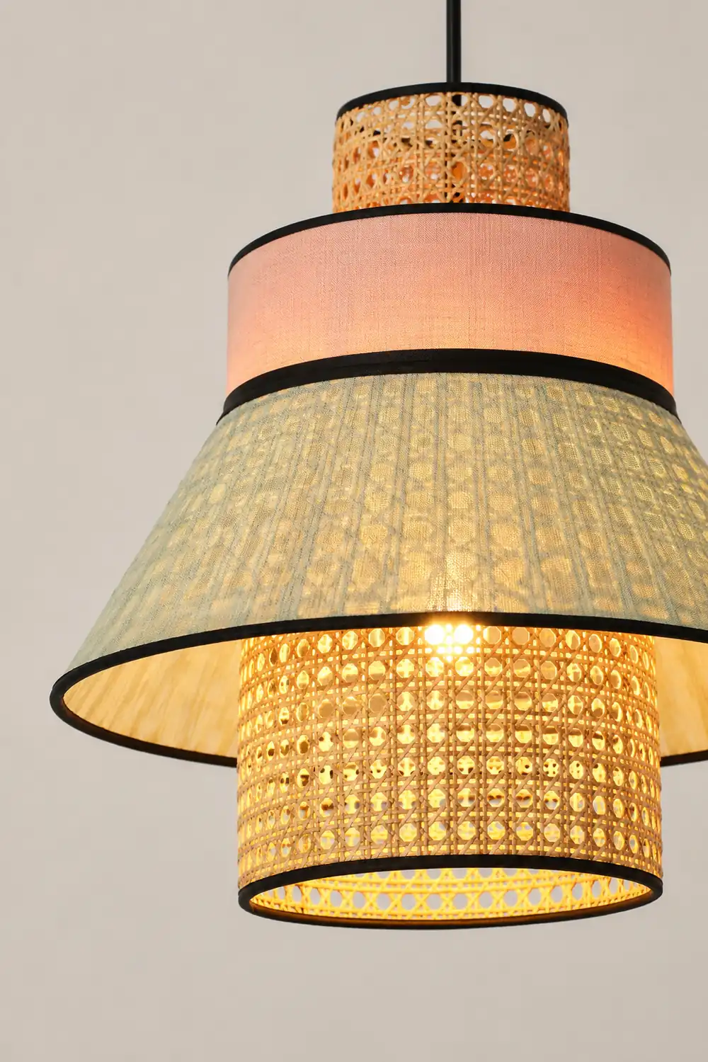Ritta Rattan Pendelleuchte, 2 Stil, ∅40/50cm - Lumpaz