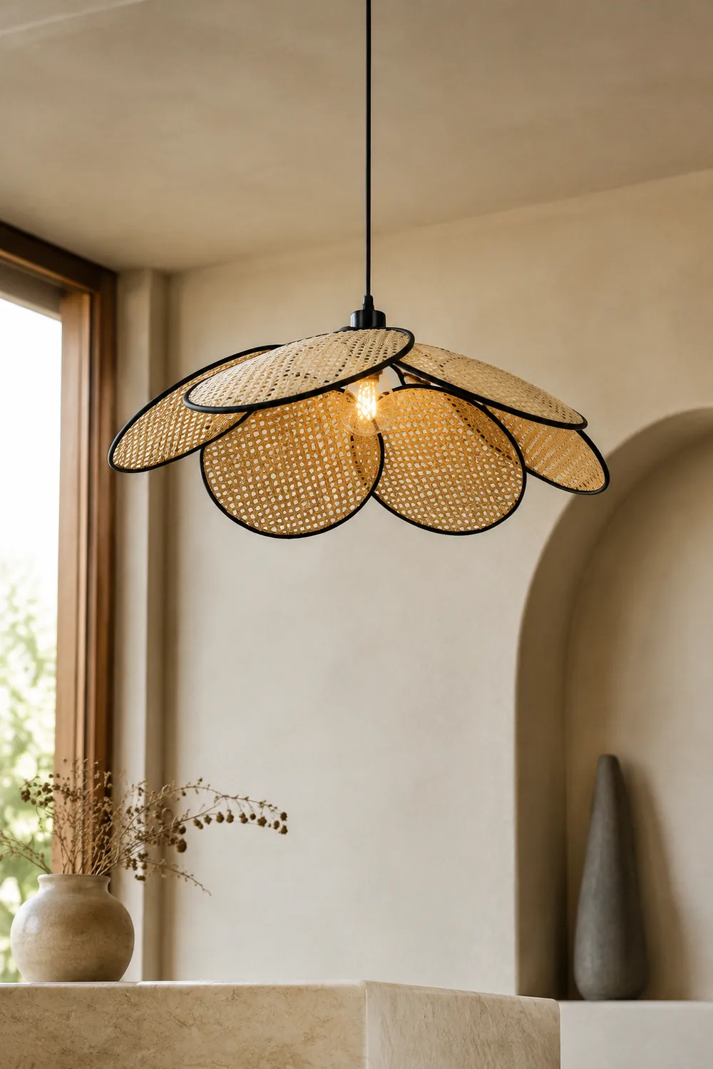 Ritta Pendelleuchte 2 Farben, Rattan & Weidengeflecht, ∅40/50/60cm - Lumpaz