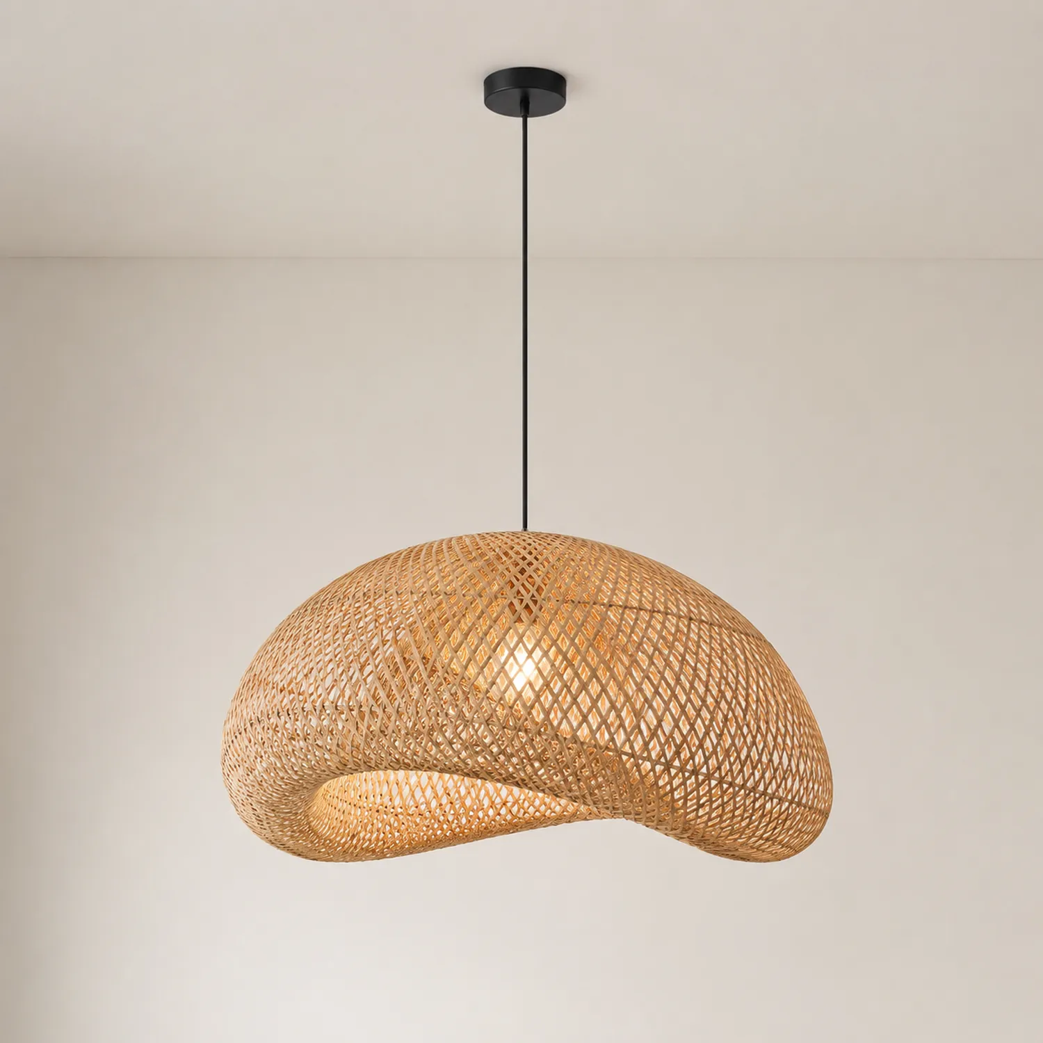 Muto Pendelleuchte, Rattan, ∅50/60/80cm - Lumpaz