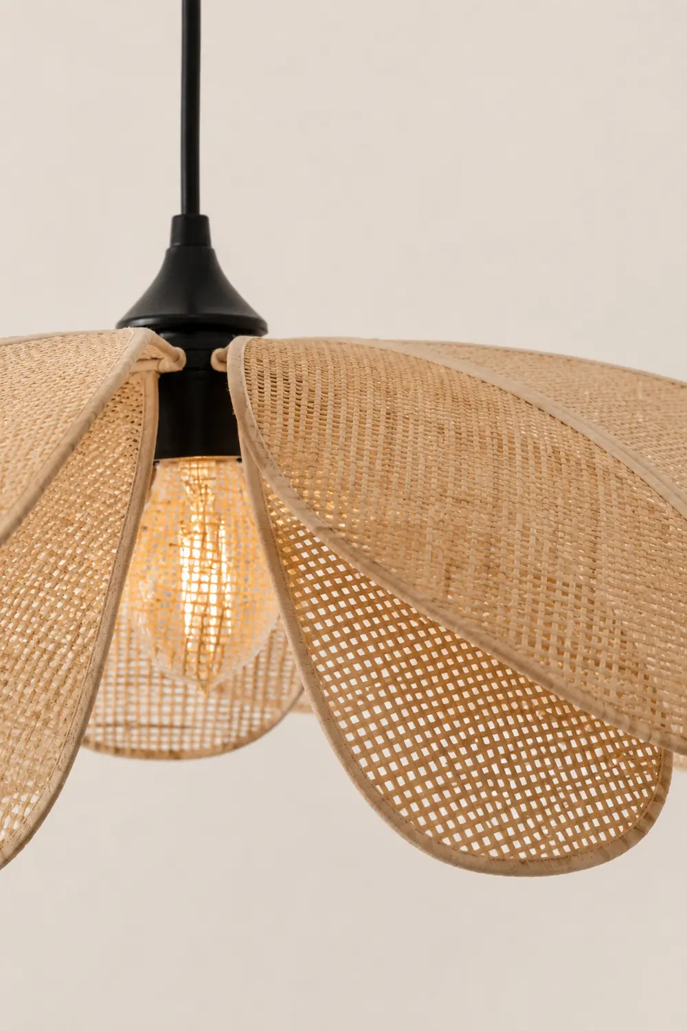 Ritta Pendelleuchte, Rattan & Weidengeflecht, ∅60/80cm - Lumpaz