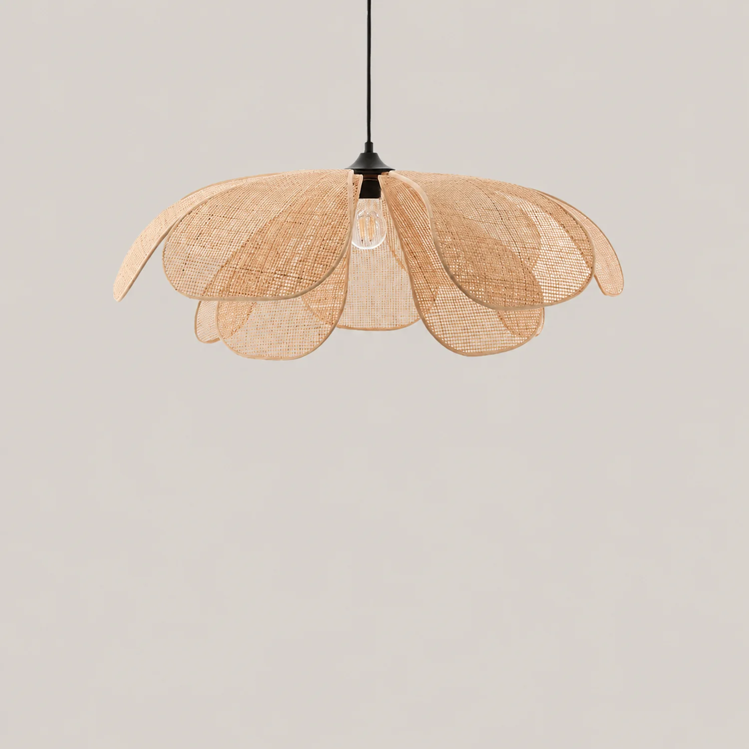Ritta Pendelleuchte, Rattan & Weidengeflecht, ∅60/80cm - Lumpaz