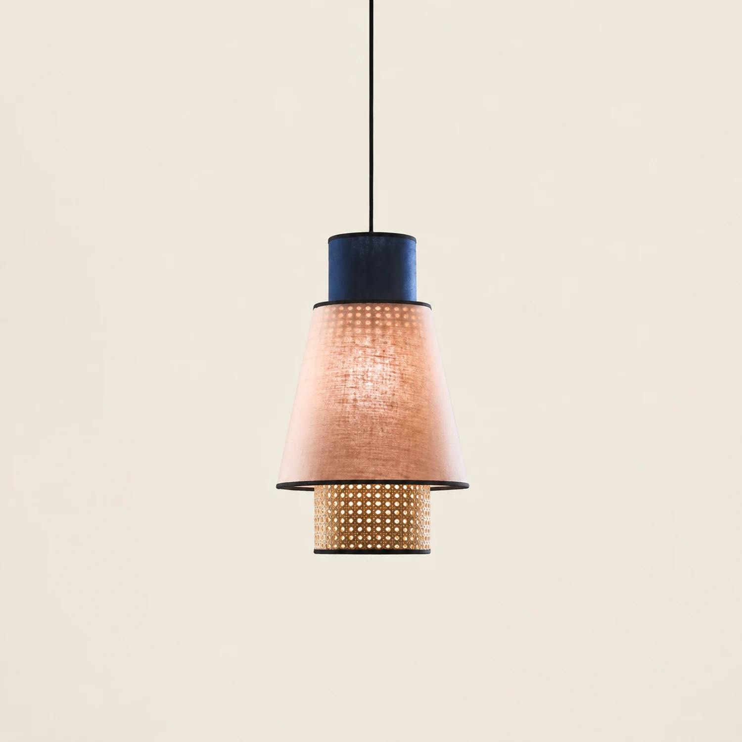 Ritta Pendelleuchte, Rosa & Königsblau, ∅25/30CM - Lumpaz