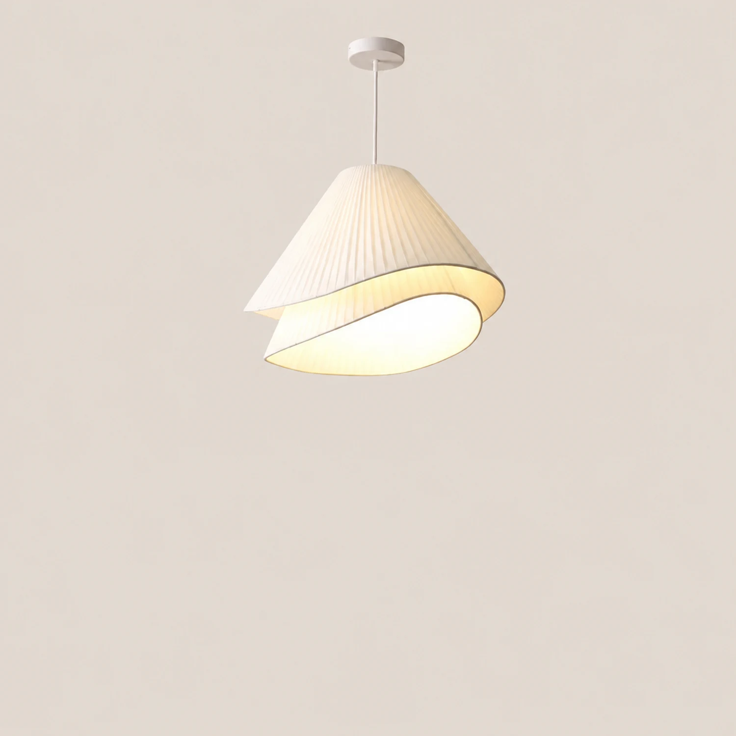Renée Pendelleuchte, Stoff, ∅43/58CM - Lumpaz