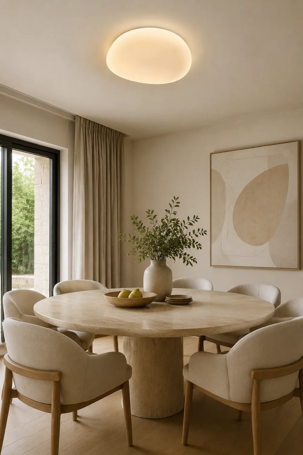 Quinn Flush Mount Deckenleuchte, Pebbles Form, ∅38/45/55cm - Lumpaz
