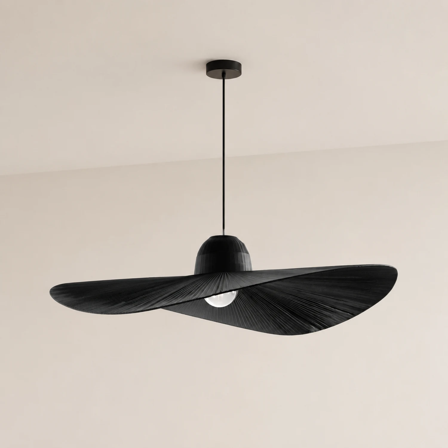 Renée Pendelleuchte 2 Farbe, Stoffe, ∅60/80cm - Lumpaz