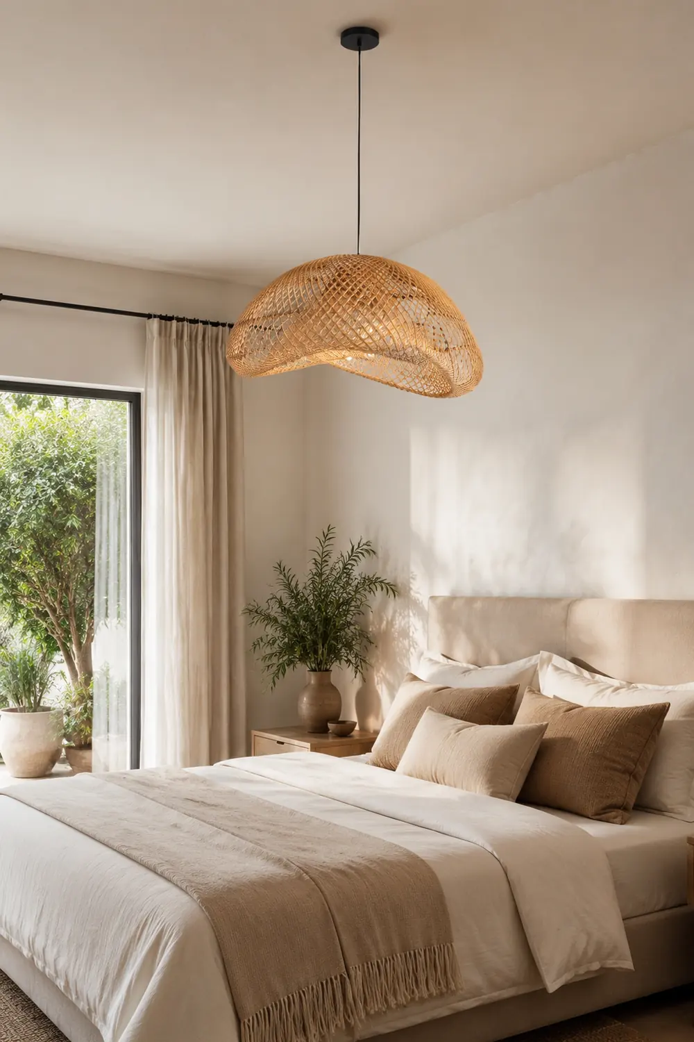 Muto Pendelleuchte, Rattan, ∅50/60/80cm - Lumpaz