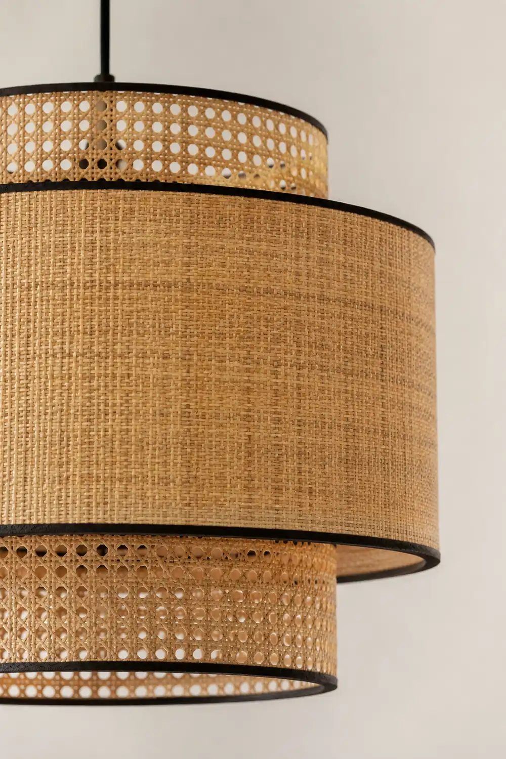 Ritta Pendelleuchte dreilagig, Rattan, ∅30/40/60cm - Lumpaz
