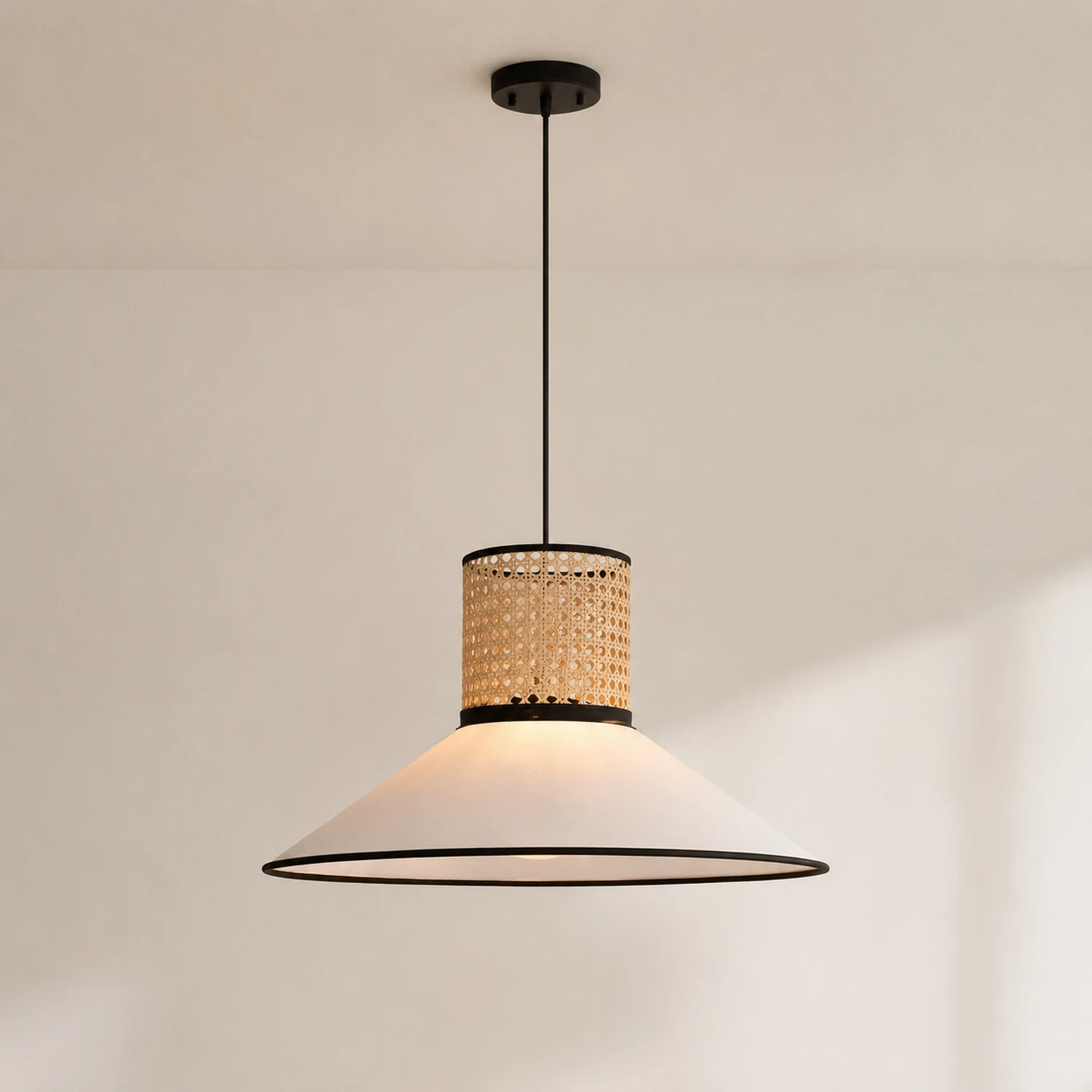 Ritta Pendelleuchte, Weiß, Durchmesser30/40/50cm - Lumpaz