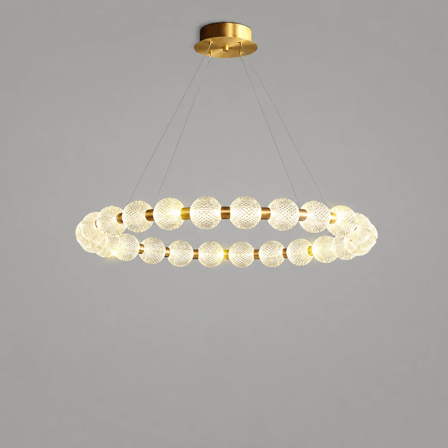 Hailie Pendelleuchte Ring, 62/82/102cm - Lumpaz