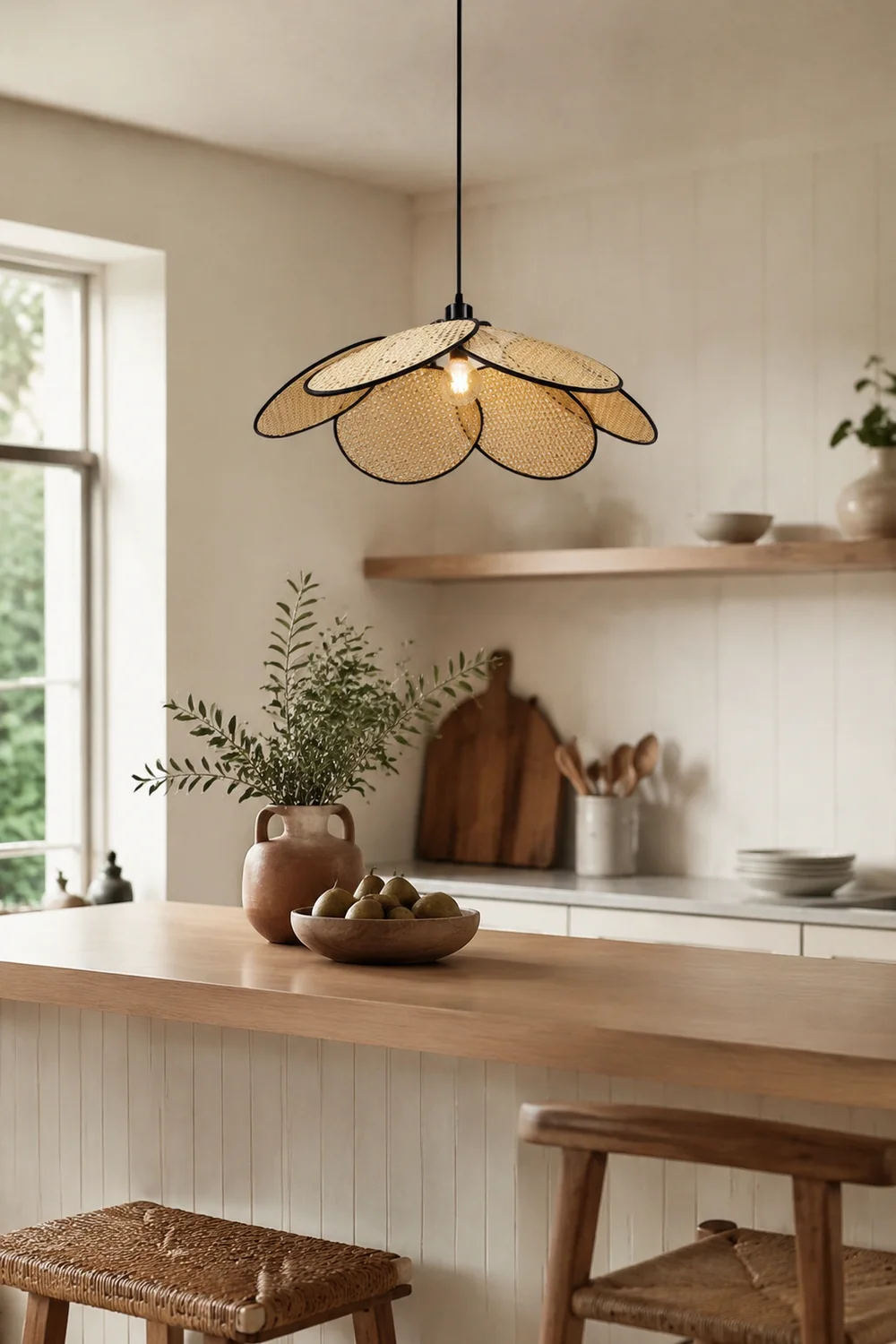 Ritta Pendelleuchte 2 Farben, Rattan & Weidengeflecht, ∅40/50/60cm - Lumpaz