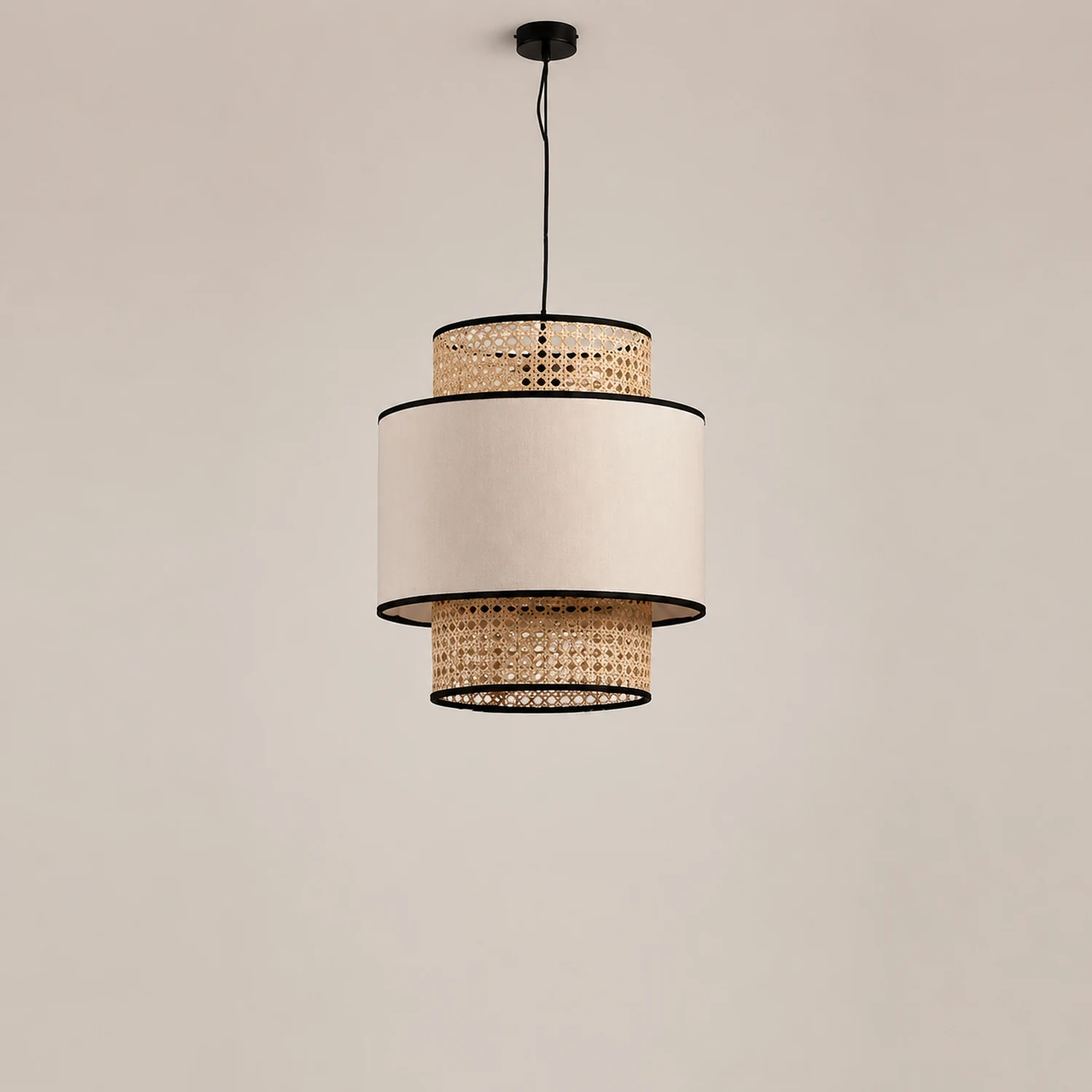 Ritta Pendelleuchte, Beige, ∅30/40/50cm - Lumpaz