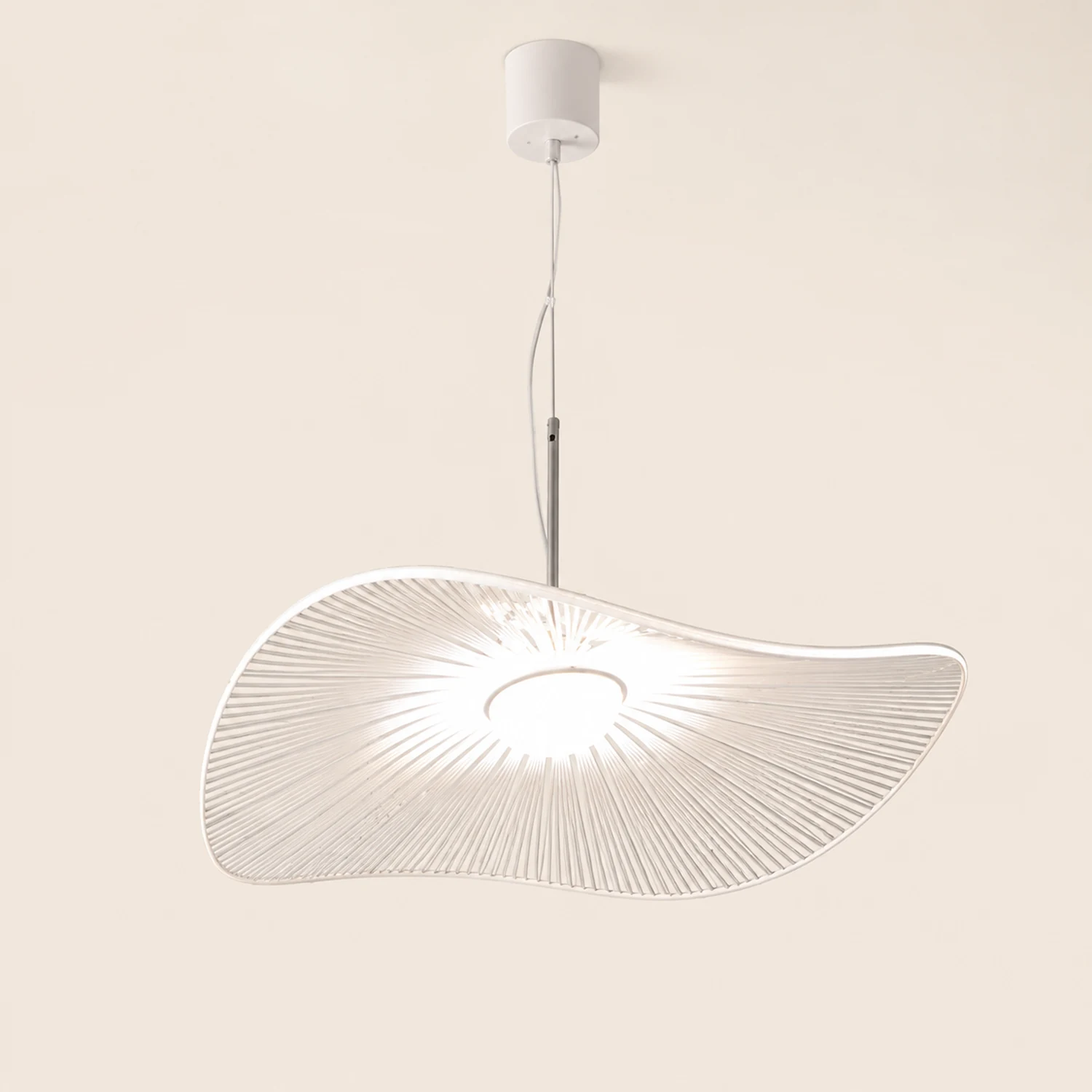 Carins Lotusform Pendelleuchte Farbtemperatur umschaltbar, ∅40/50/60cm - Lumpaz