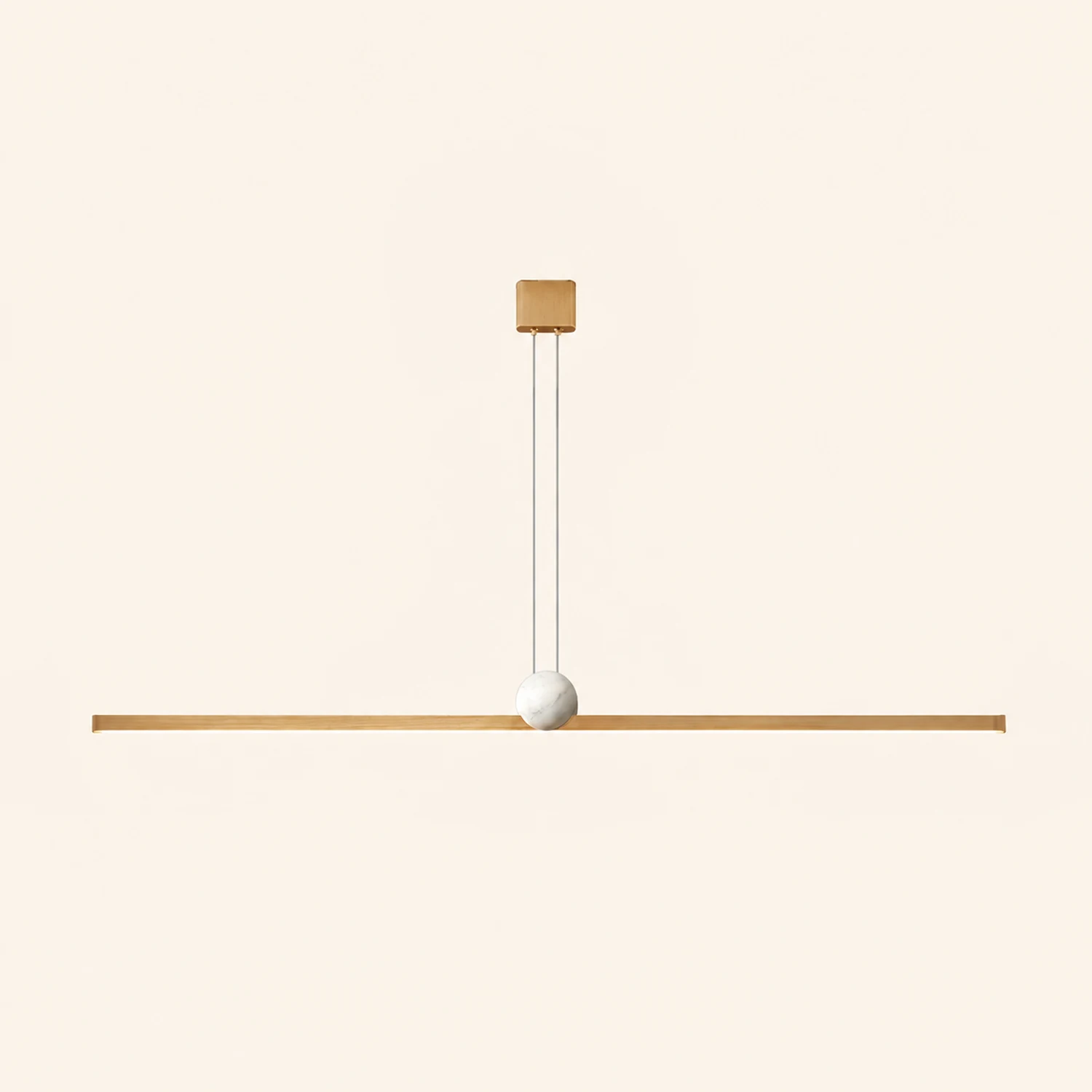 Edge Pendelleuchte 2 Farben, Metall & Marmor, 90/120/150cm - Lumpaz