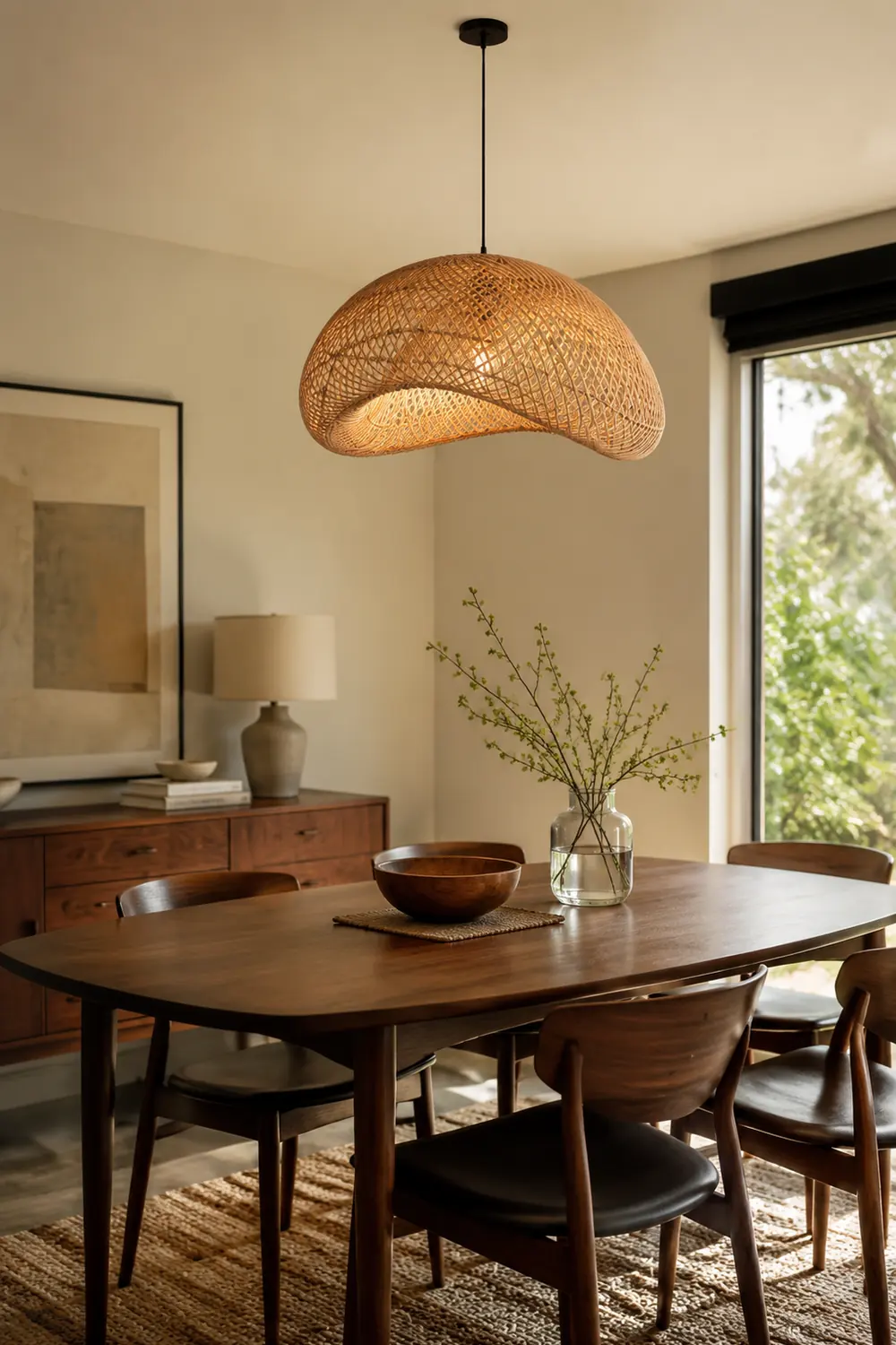 Muto Pendelleuchte, Rattan, ∅50/60/80cm - Lumpaz