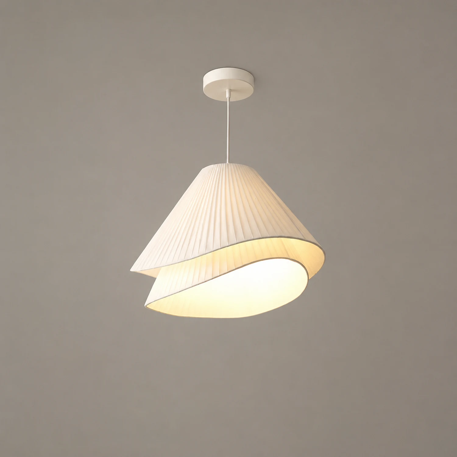 Renée Pendelleuchte, Stoff, ∅43/58CM - Lumpaz