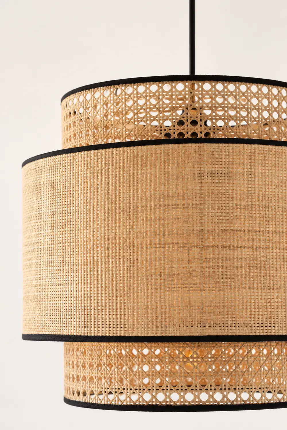 Ritta Pendelleuchte dreilagig, Rattan, ∅30/40/60cm - Lumpaz