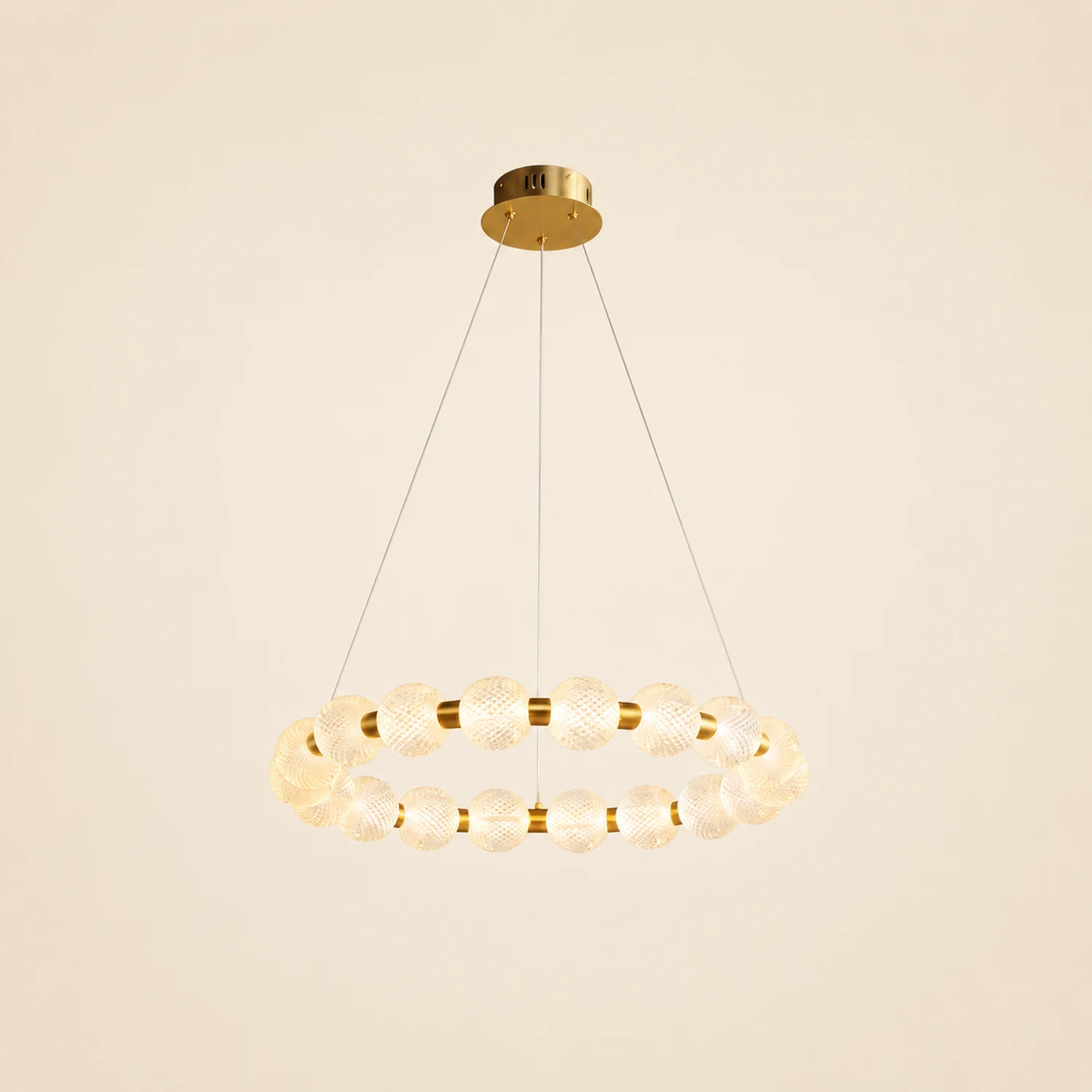 Hailie Pendelleuchte Ring, 62/82/102cm - Lumpaz