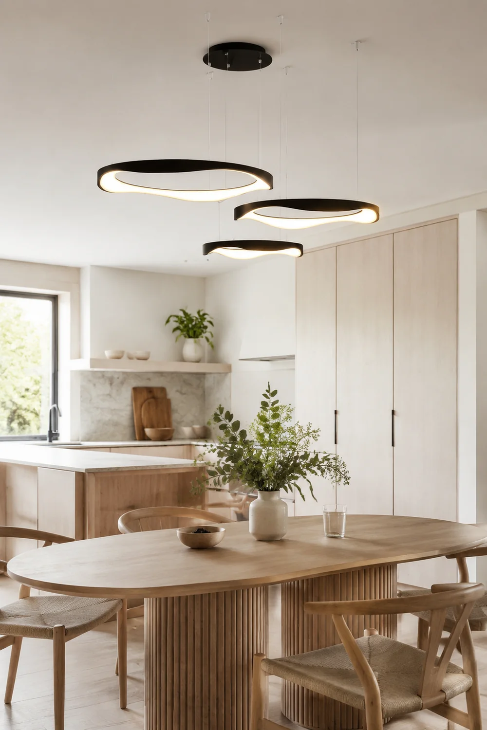 Arisha Pendelleuchte Farbtemperatur umschaltbar, 1/2/3 Ring - Lumpaz