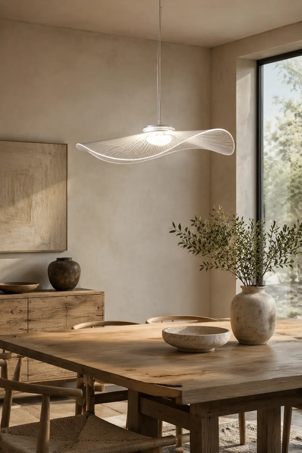 Carins Lotusform Pendelleuchte Farbtemperatur umschaltbar, ∅40/50/60cm - Lumpaz