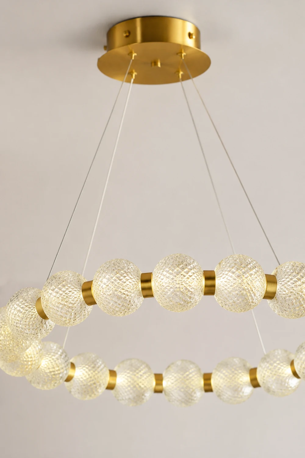 Hailie Pendelleuchte Ring, 62/82/102cm - Lumpaz
