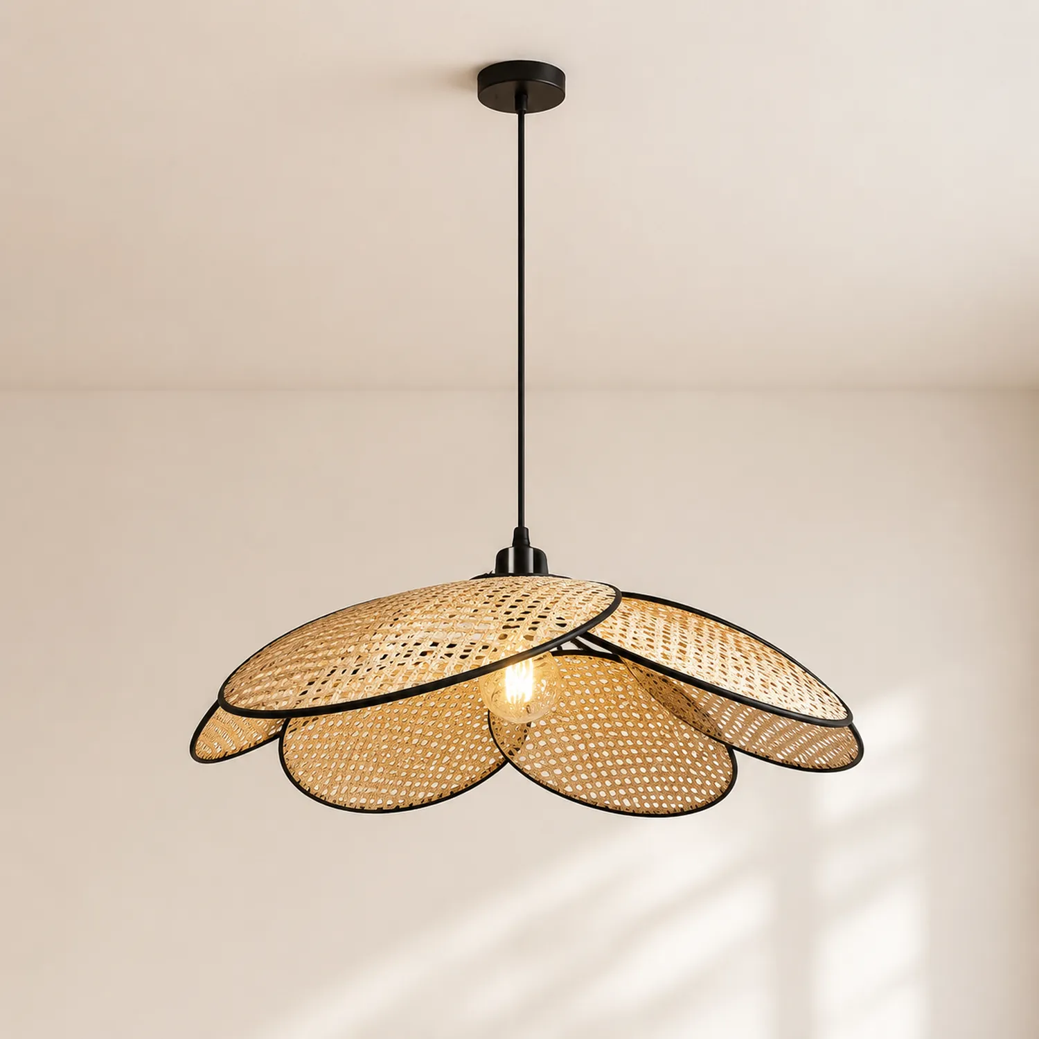 Ritta Pendelleuchte 2 Farben, Rattan & Weidengeflecht, ∅40/50/60cm - Lumpaz