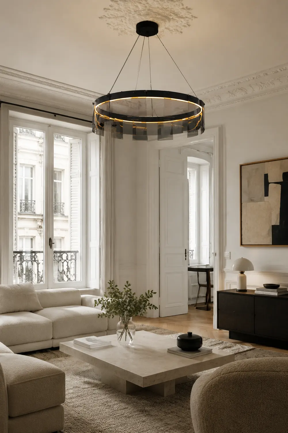 Evette Pendelleuchte Farbtemperatur umschaltbar, ∅60/80/100cm - Lumpaz