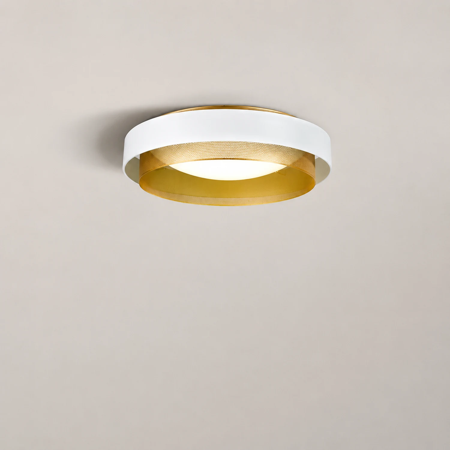 Quinn Flächenbündige Deckenleuchte 2 Farben, Metall & PMMA, ∅38/46/62cm - Lumpaz
