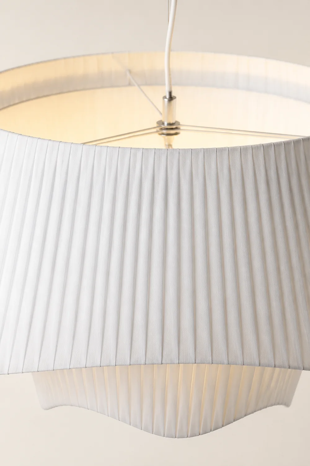 Renée Pendelleuchte 3 Farbtemperatur änderbar, Stoff, ∅50/60cm - Lumpaz