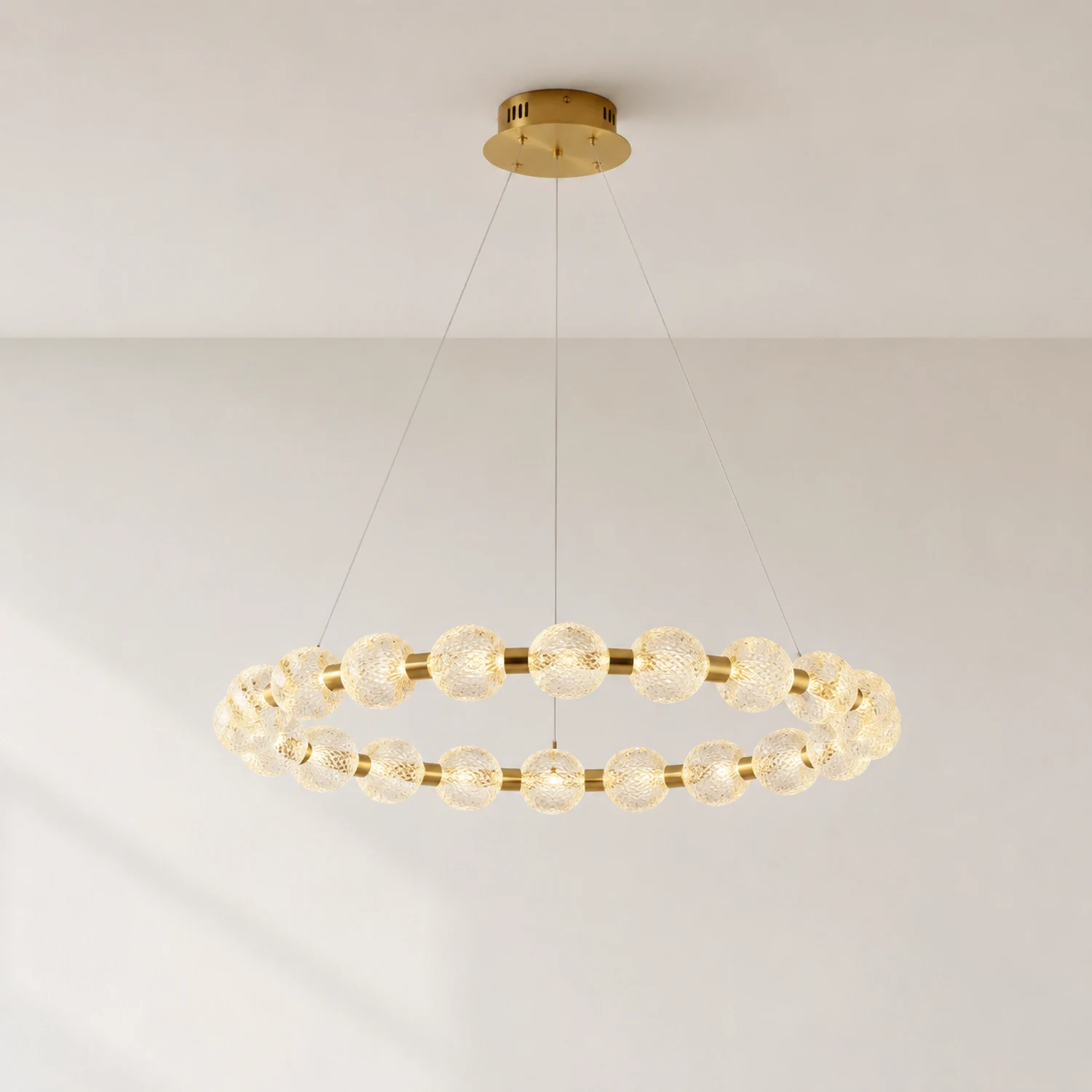 Hailie Pendelleuchte Ring, 62/82/102cm - Lumpaz