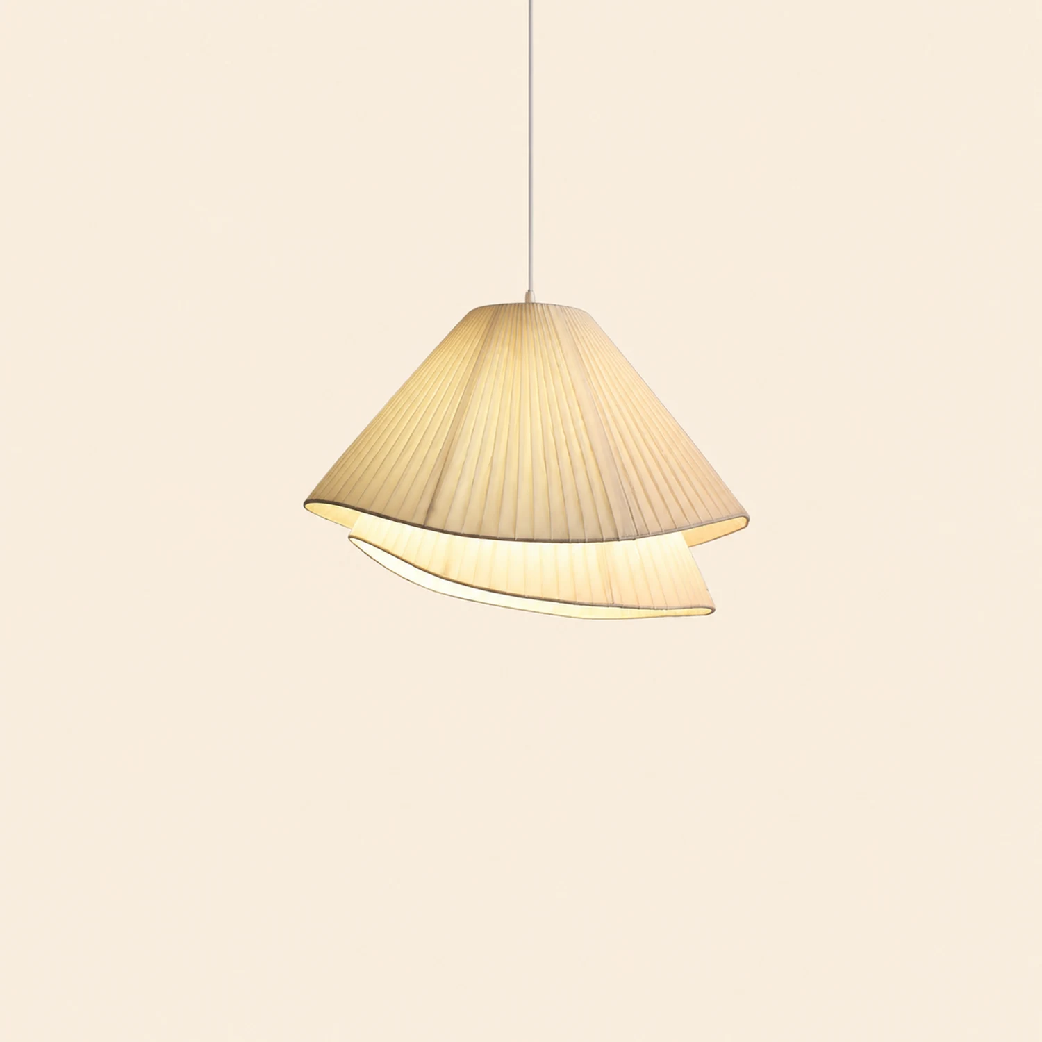 Renée Pendelleuchte, Stoff, ∅43/58CM - Lumpaz