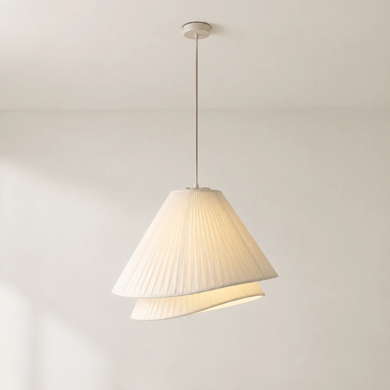 Renée Pendelleuchte, Stoff, ∅43/58CM - Lumpaz