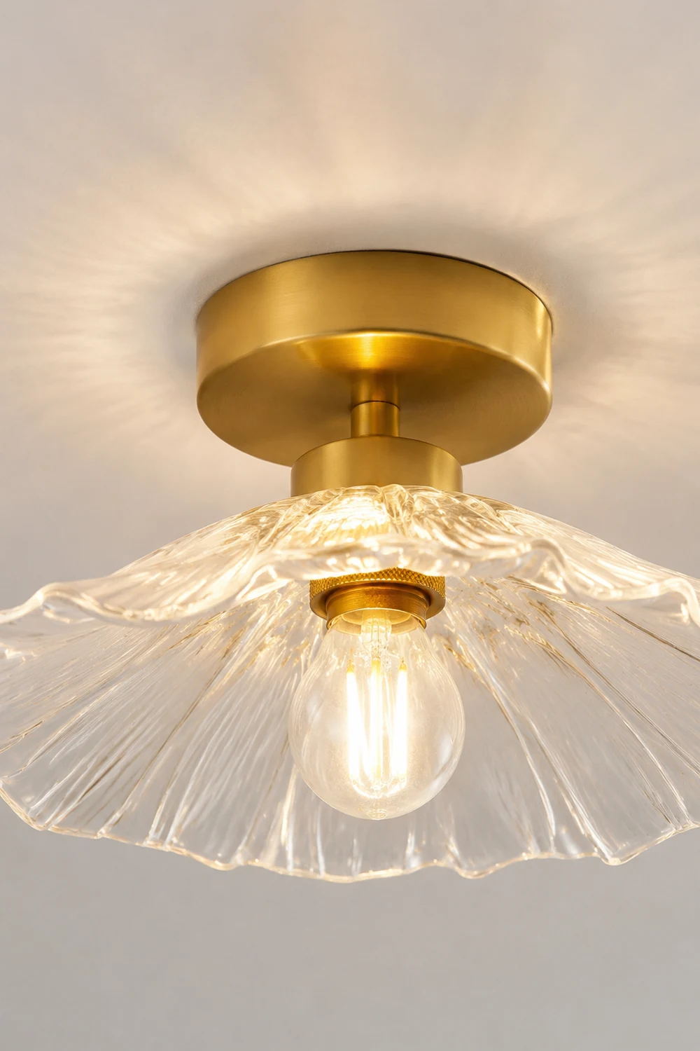 Carins Semi-Flush Mount Deckenleuchte 3 Farbtemperatur schaltbar, reines Kupfer, 2 Farben - Lumpaz