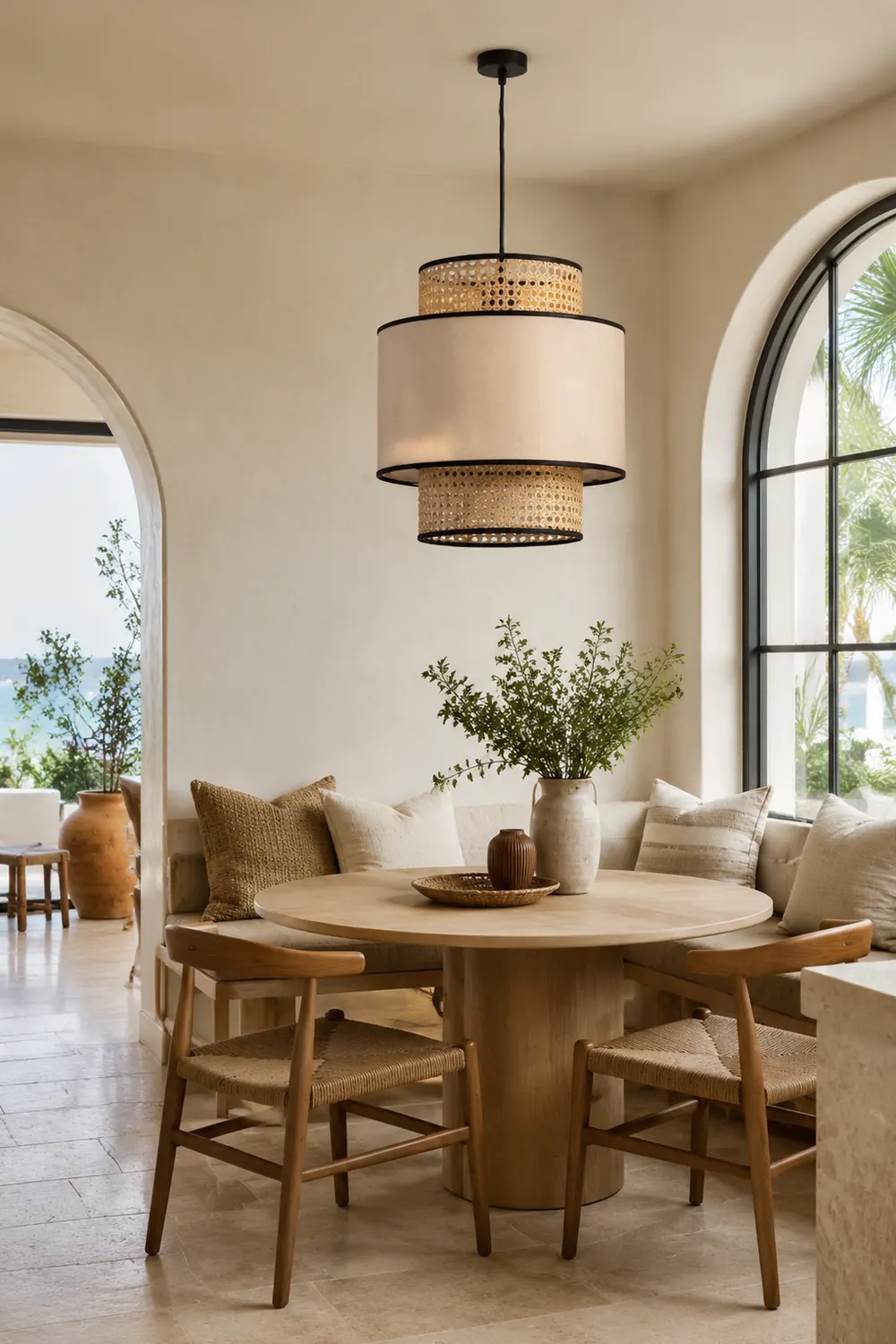 Ritta Pendelleuchte, Beige, ∅30/40/50cm - Lumpaz