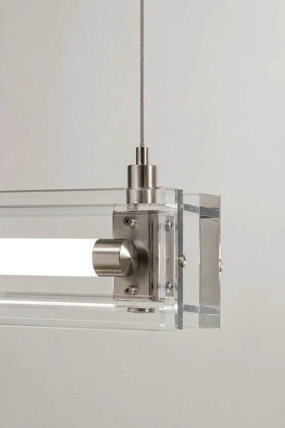 Edge Pendelleuchte, Metall+Glas, 80/100cm - Lumpaz