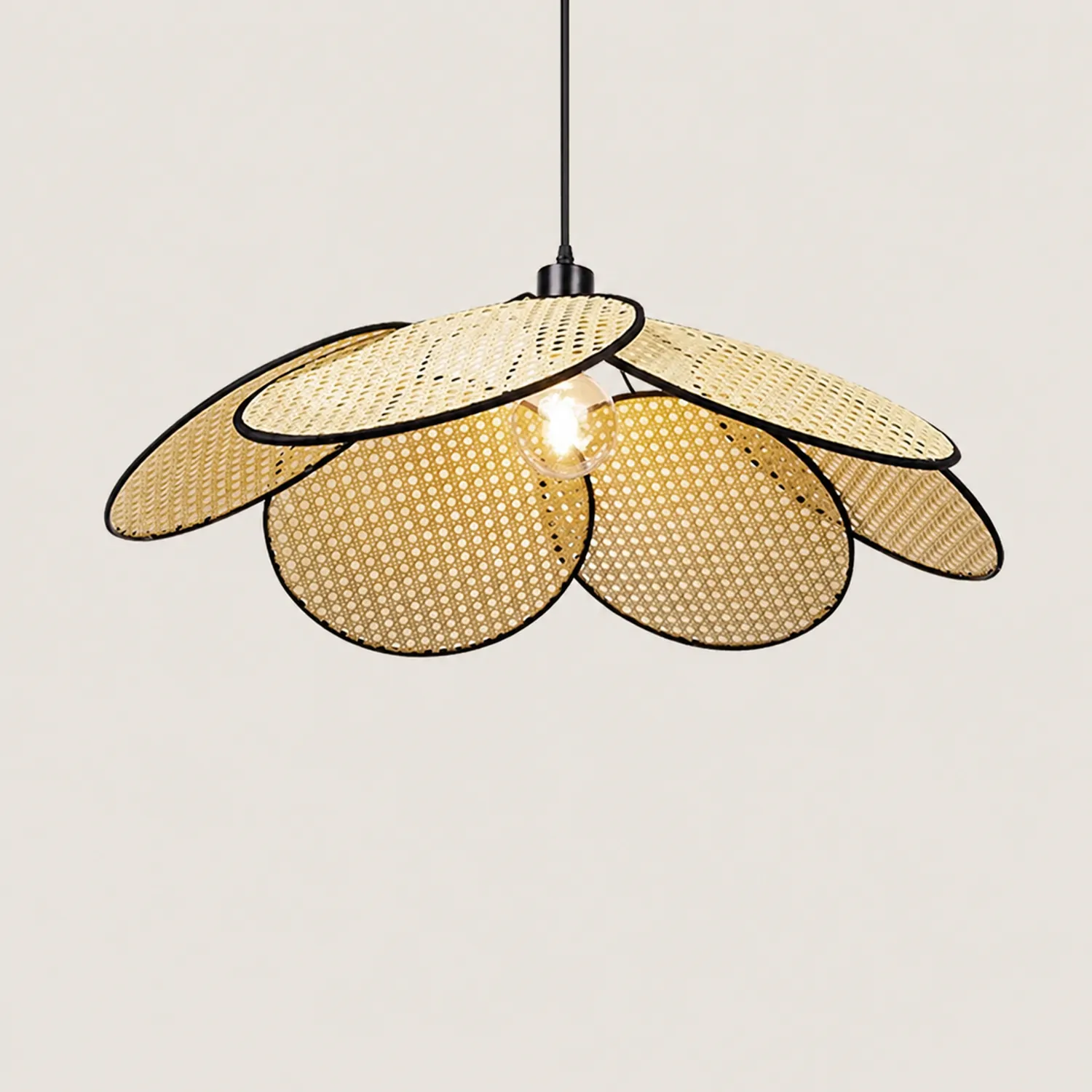 Ritta Pendelleuchte 2 Farben, Rattan & Weidengeflecht, ∅40/50/60cm - Lumpaz
