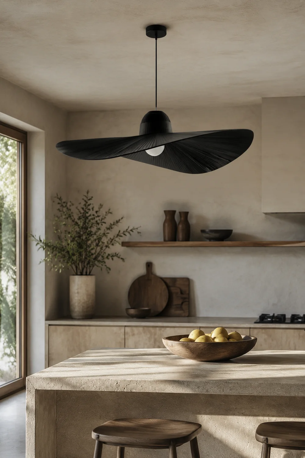 Renée Pendelleuchte 2 Farbe, Stoffe, ∅60/80cm - Lumpaz