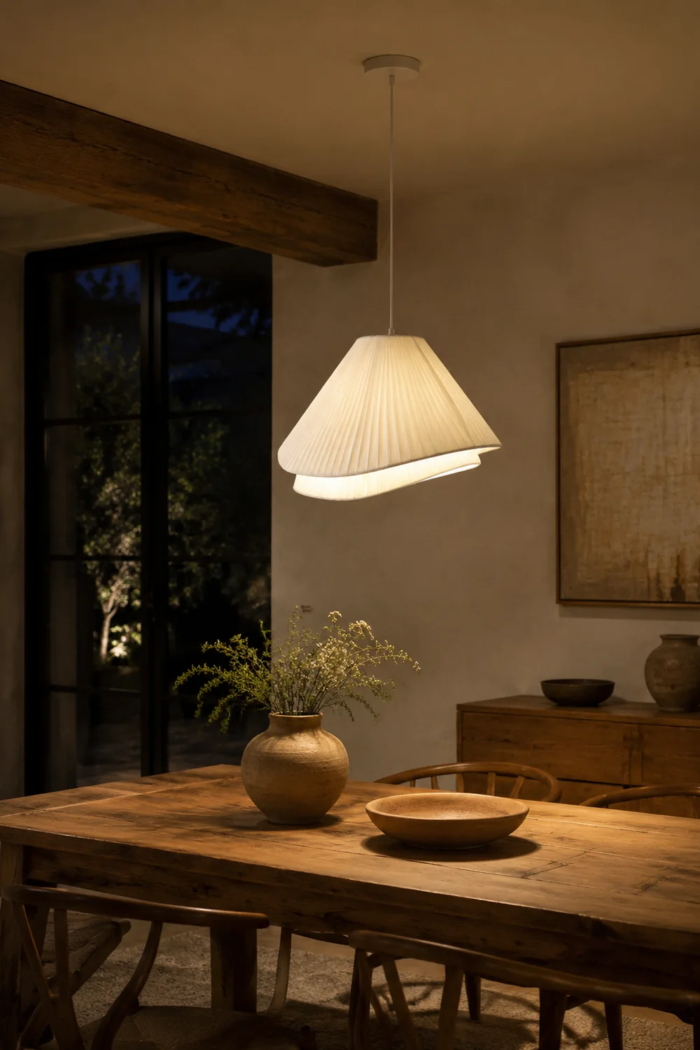 Renée Pendelleuchte, Stoff, ∅43/58CM - Lumpaz