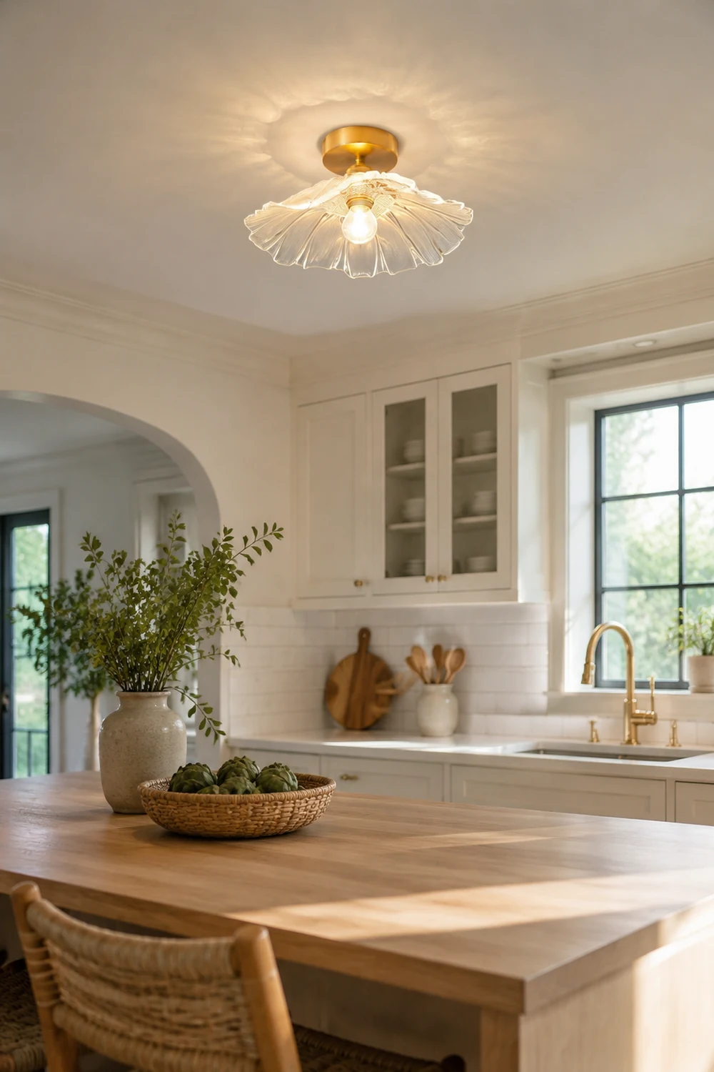 Carins Semi-Flush Mount Deckenleuchte 3 Farbtemperatur schaltbar, reines Kupfer, 2 Farben - Lumpaz