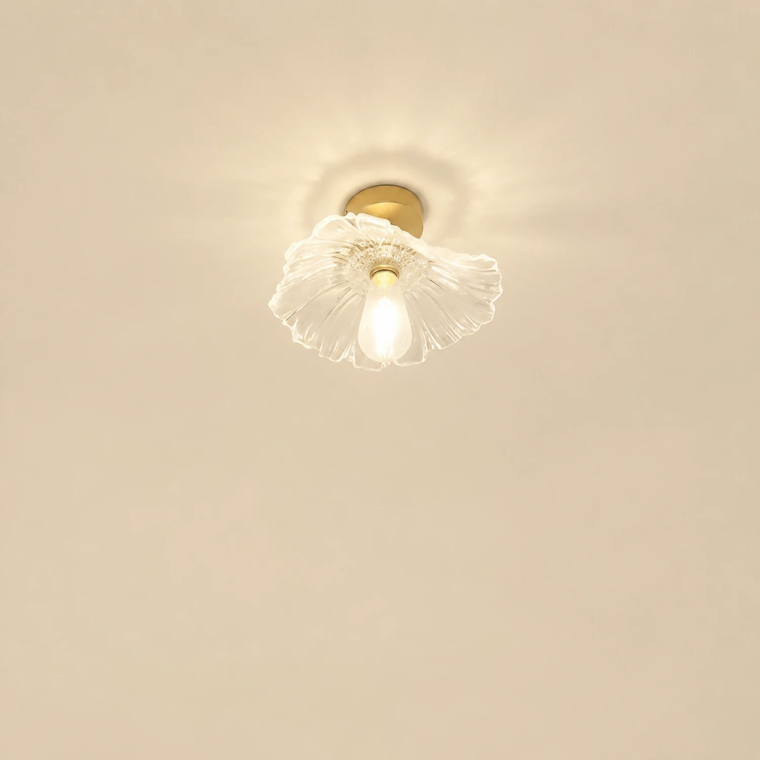 Carins Semi-Flush Mount Deckenleuchte 3 Farbtemperatur schaltbar, reines Kupfer, 2 Farben - Lumpaz