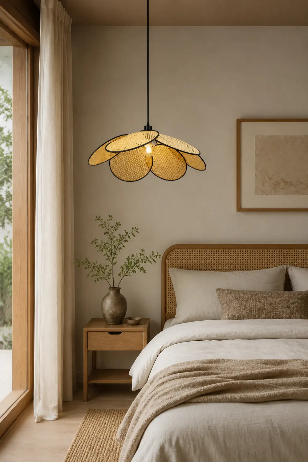 Ritta Pendelleuchte 2 Farben, Rattan & Weidengeflecht, ∅40/50/60cm - Lumpaz