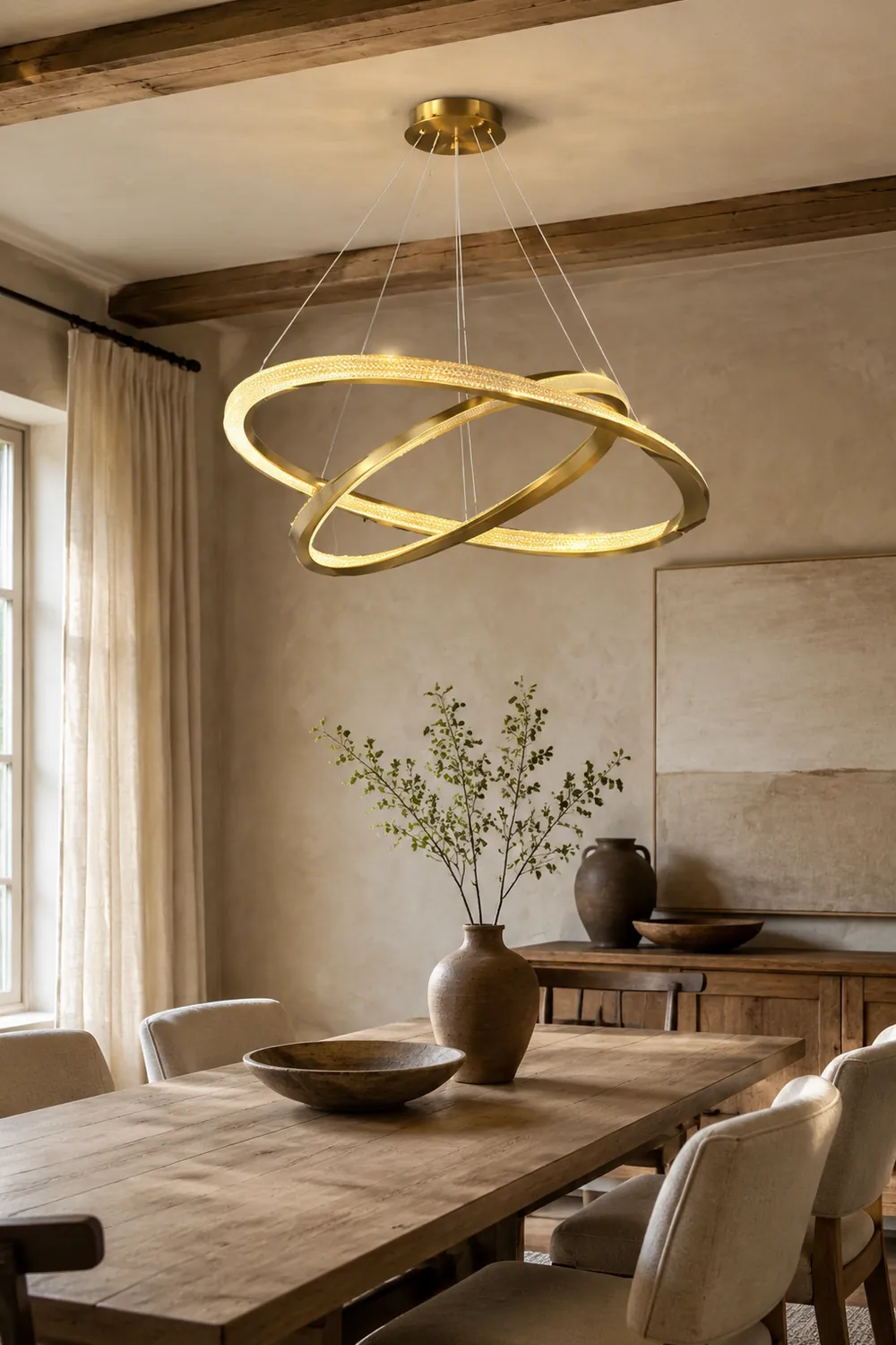 Arisha Pendelleuchte Fernsteuerung Dimmbar 1/2 Ring, ∅60/80cm - Lumpaz