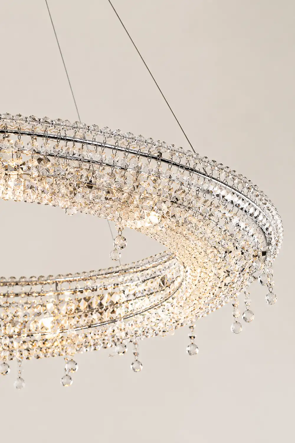 Kristy Kristall Pendelleuchte Fernbedienung Dimmbar, ∅60/80cm - Lumpaz