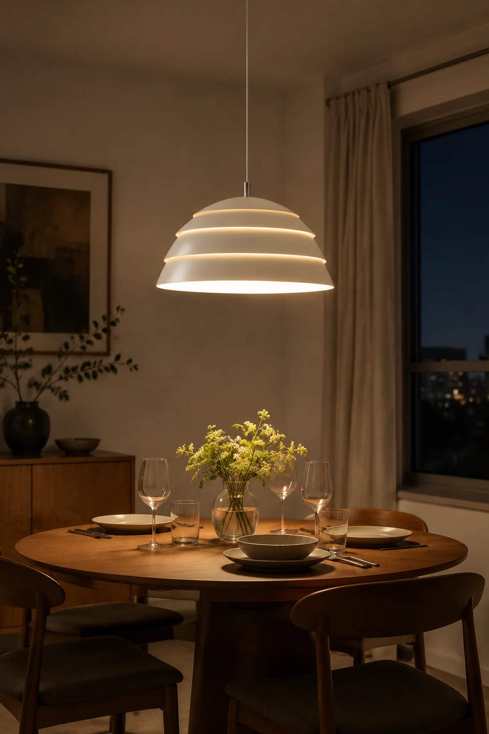Midcentury Modern Chrom Anhänger Esszimmer Wohnzimmer - Lumpaz