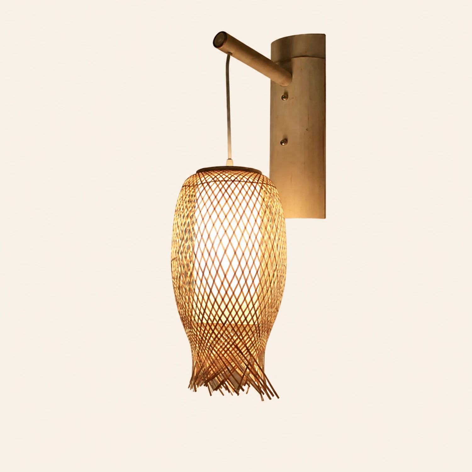 Muto Bamboo Weben Wandleuchte, 4 Stile - Lumpaz