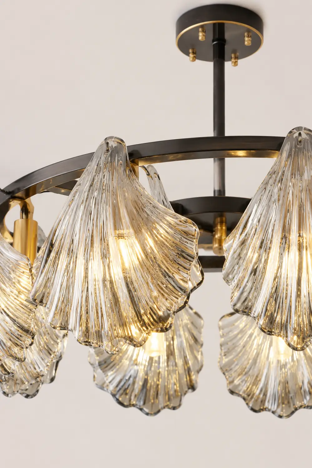 Kirsten Pendelleuchte Dimmbar, Reiner Kupfer& Glas, 2 Farben, ∅60/80/100cm - Lumpaz