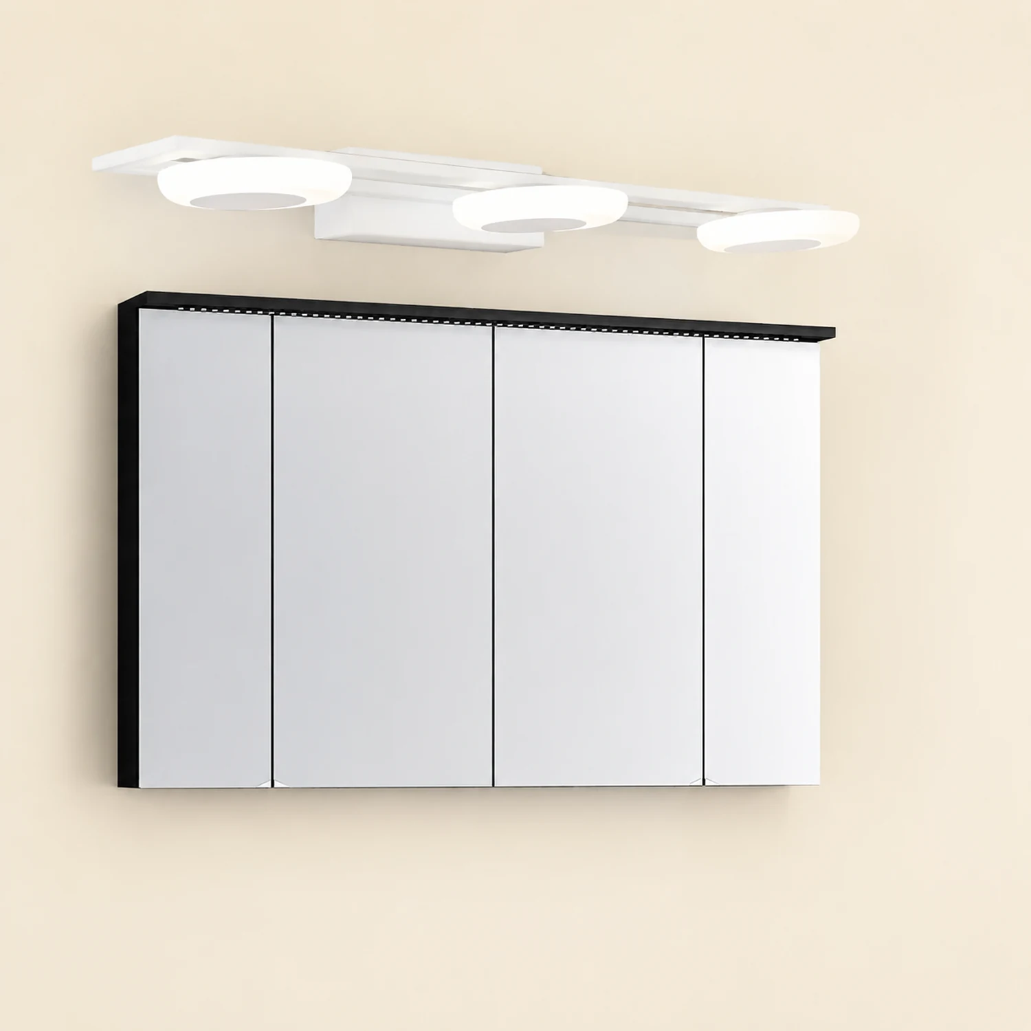 Leigh Spiegelfront Waschtisch-Wandleuchte, L 30/50/70CM - Lumpaz