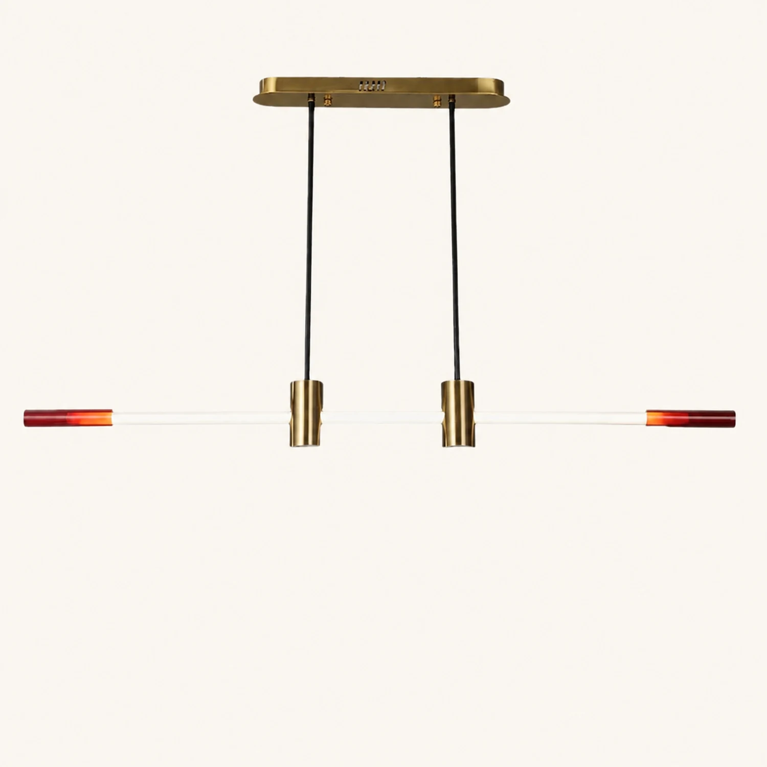 Edge Pendant Light, Metal & Glass, L 120/140CM - Lumpaz